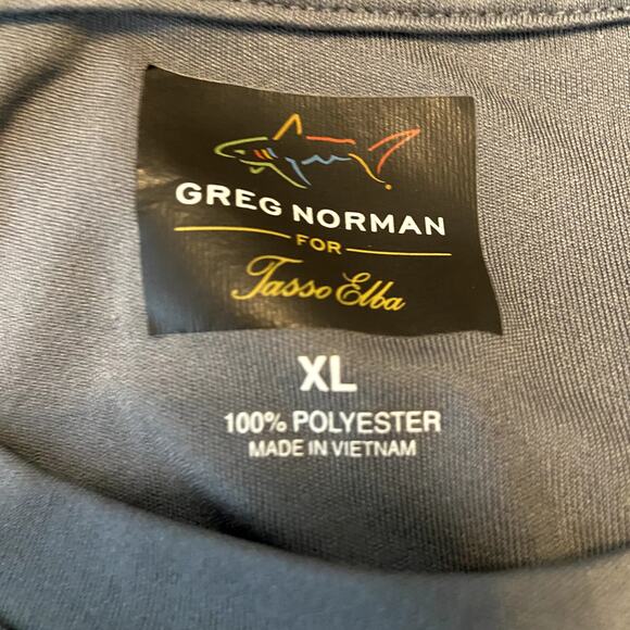 Greg Norman Tasso Ella Rapidry Sun Protected Shirt Crew Neck Gray XL - Picture 4 of 7